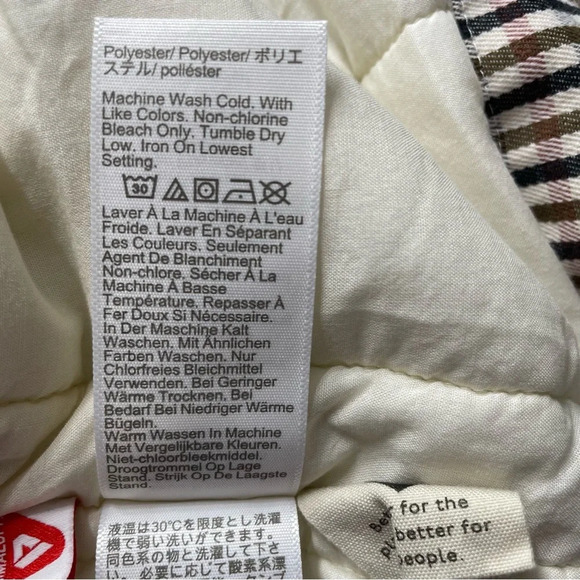 NWT Madewell Fall 2021 Padded Jacket in Plaid Antique Cream size XS NB250 - Picture 6 of 12